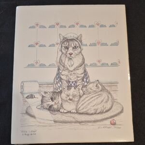 Sue Rupp "Kitty Litter" Vintage Decorative Art Print